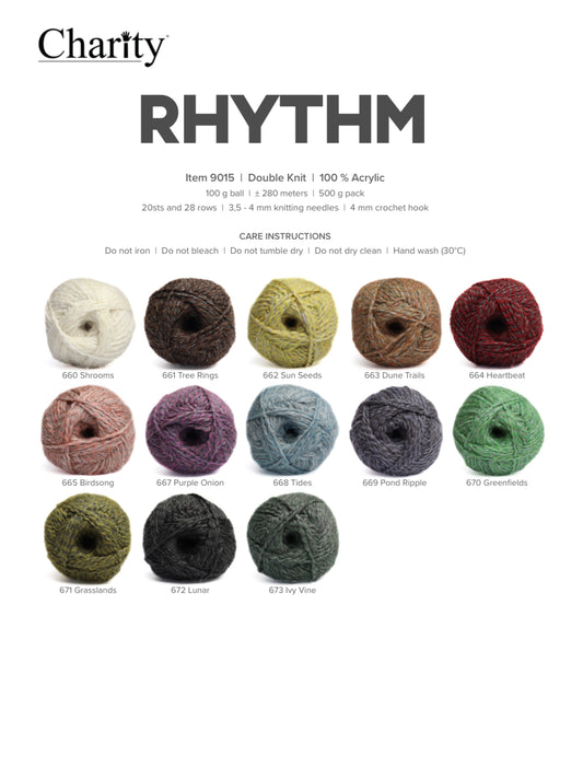 Elle Charity Rhythm Double Knit 100g Knitting Yarn