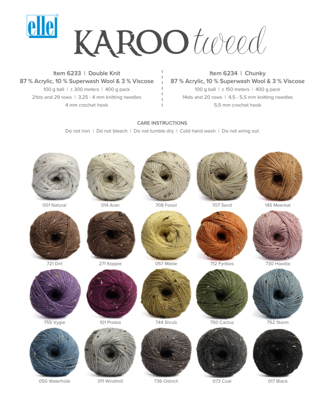 Elle Karoo Tweed Chunky 100g