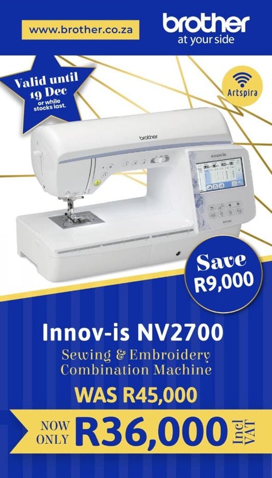 Brother NV2700 Combination Embroidery, Sewing and Quilting machine
