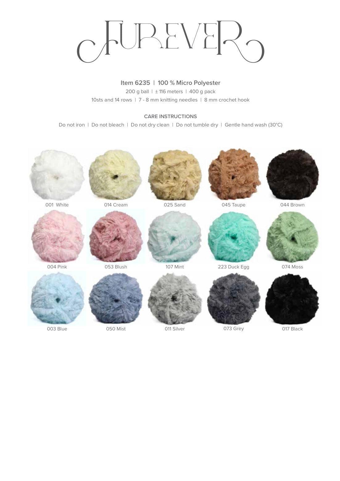 Elle Furever Knitting Wool 200g