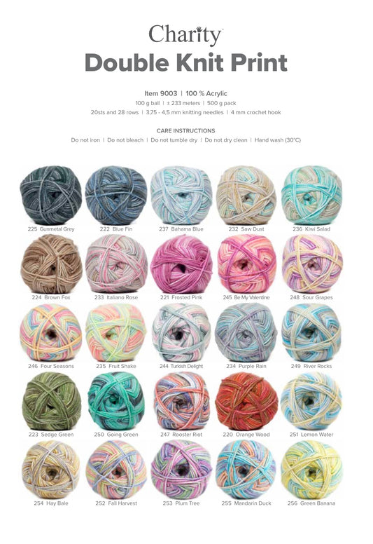 Elle Charity Double Knit Prints 100g
