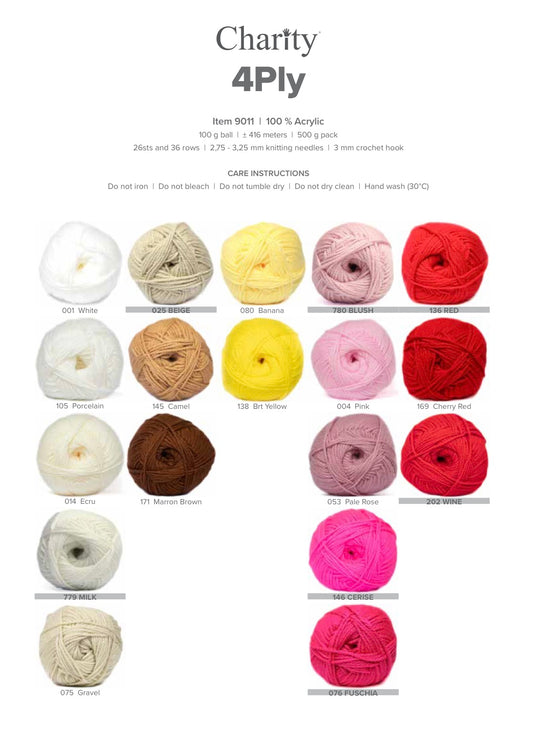 Charity 4PLY Knitting Wool