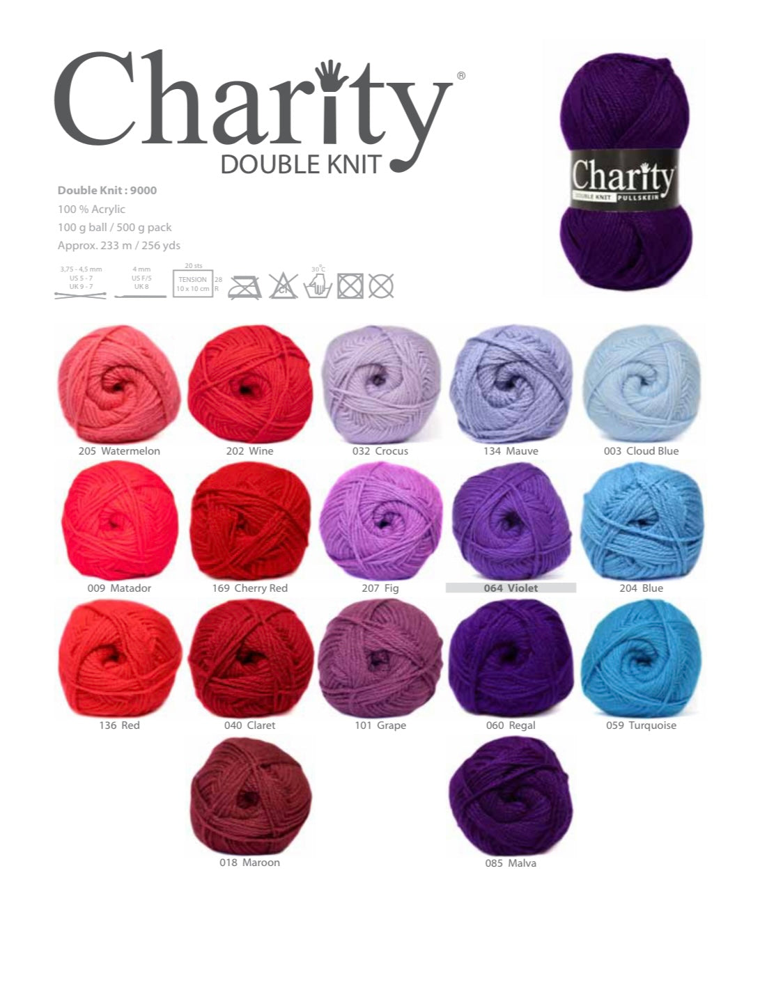 Elle Charity Double Knit 100g (Packets) - PRE-ORDER