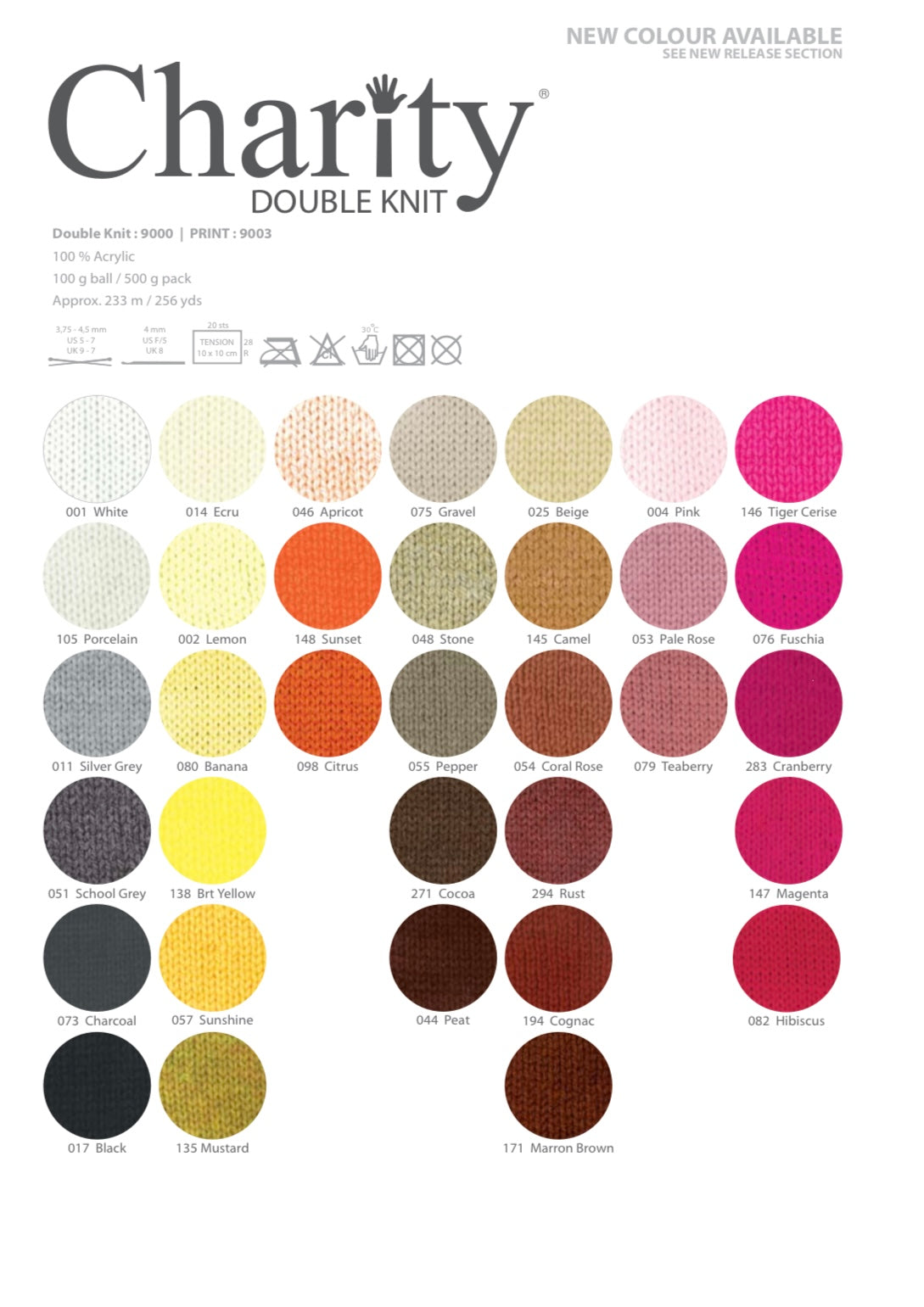Elle Charity Double Knit 100g (Packets) - PRE-ORDER