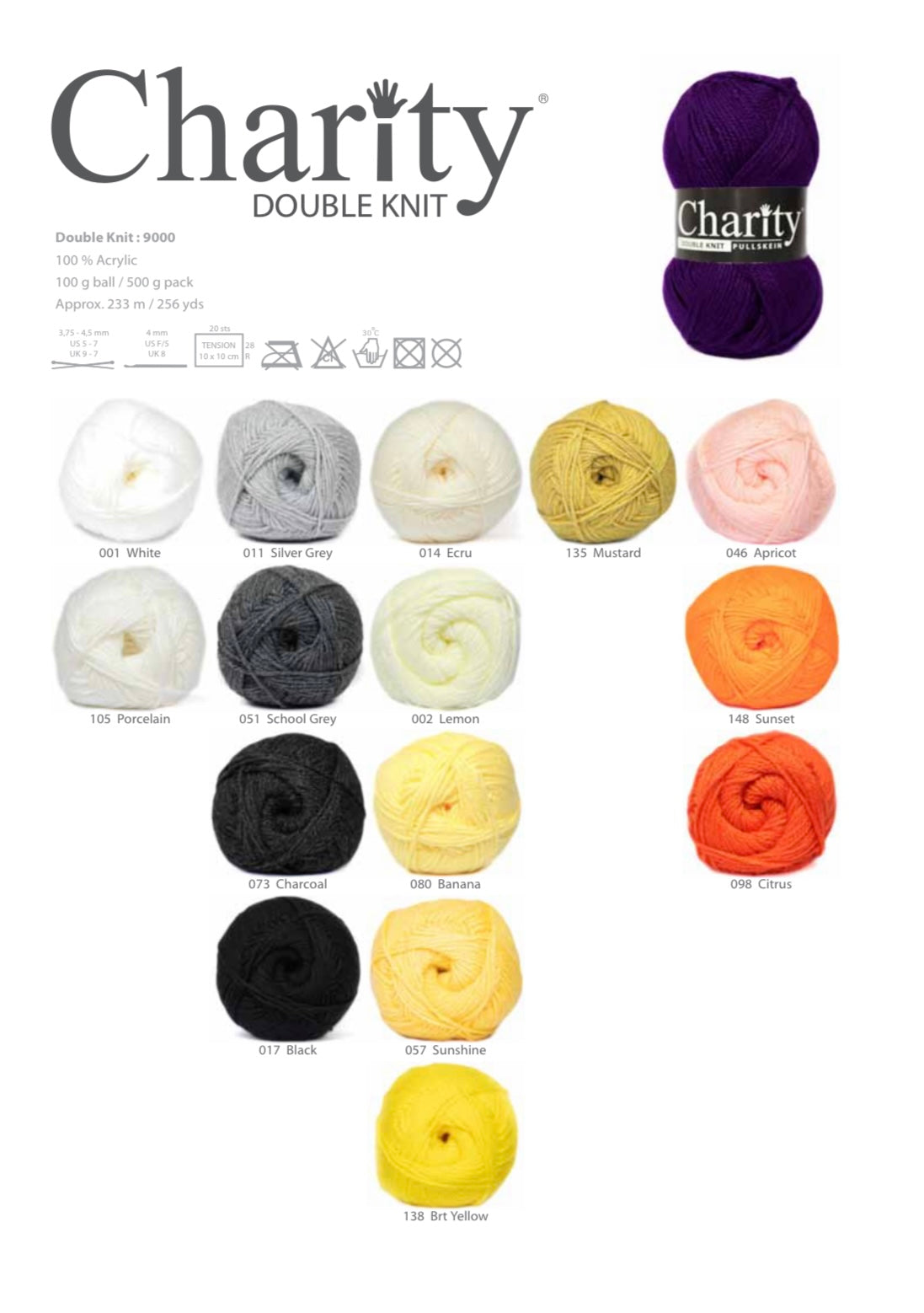Elle Charity Double Knit 100g (Packets) - PRE-ORDER