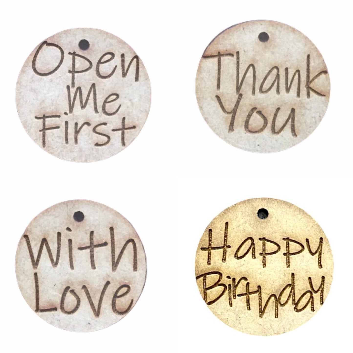 Wooden Gift Tags Packs of 12 / 60
